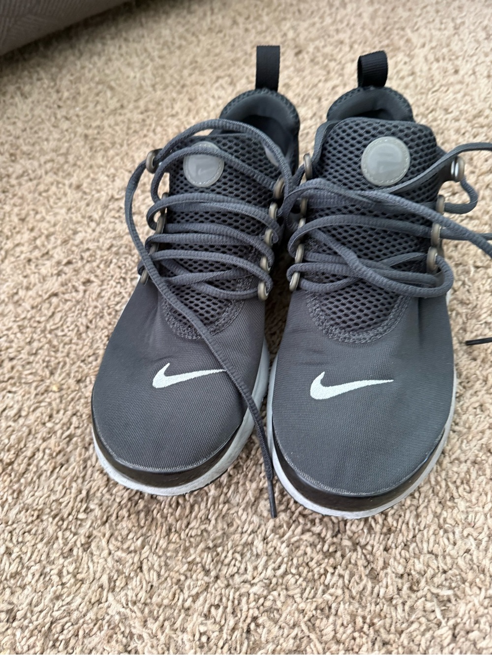 Nike Gray and White Running Sneakers